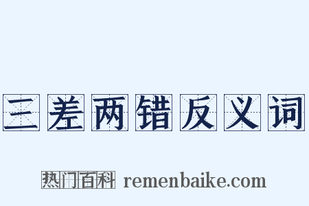 三差两错反义词是什么意思的图片